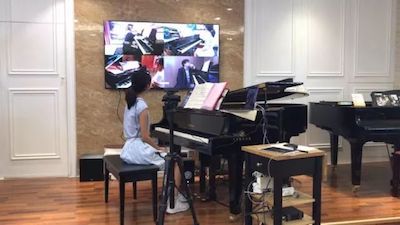 利来w66特邀艺术家浙江音乐学院钢琴系丁阳博士Hybrid远程教育大师班+音乐会圆满成功